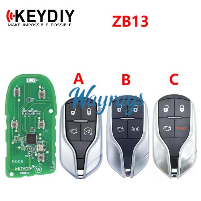 Keydiy ZB13 smart remote，For 46.47.48.49.4A、MQB48、5C chip types, match it to the car after generating it