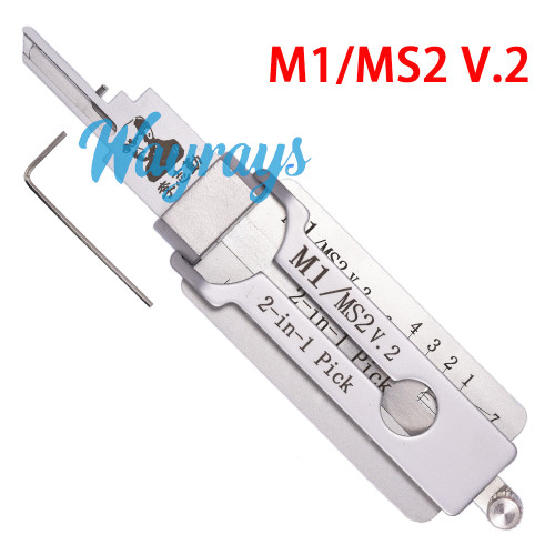 Lishi M1/MS2 Master 2 in 1 lock pick decoder tool.Support USA Master residential decoder