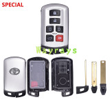 For Toyota Sienna key shell   with OEM logo place