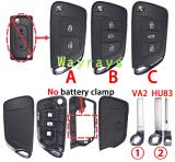 [No battery clamp]  For Citroen Peugeot modified key shell