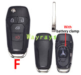 [with battery clamp] For Ford key shell with HU101 blade   without logo