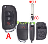[the screw is on the back ①] For Hyundai Elantra key shell with oval logo place