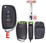 [the screw is on the side] For Hyundai key shell with oval logo place