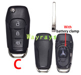 [with battery clamp] For Ford key shell with HU101 blade   without logo