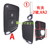 [with battery clamp]  For Citroen Peugeot key shell without logo
