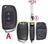 [the screw is on the side] For Hyundai key shell with oval logo place