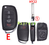 [the screw is on the side] For Hyundai key shell with oval logo place