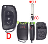 [the screw is on the side] For Hyundai key shell with oval logo place