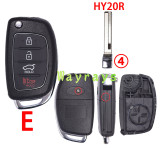 [the screw is on the back ①] For Hyundai Elantra key shell with oval logo place