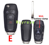 [with battery clamp] For Ford key shell with HU101 blade   without logo