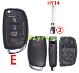 [the screw is on the side] For Hyundai key shell with oval logo place