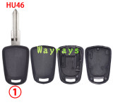 For Chevrolet Opel transponder key shell without chip without logo place