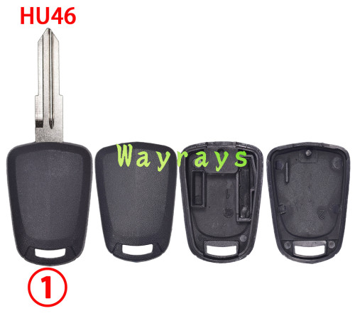 For Chevrolet Opel transponder key shell without chip without logo place