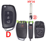 [the screw is on the back ①] For Hyundai Elantra key shell with oval logo place
