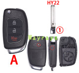 [the screw is on the back ①] For Hyundai Elantra key shell with oval logo place