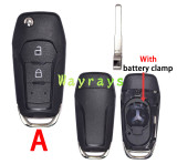 [with battery clamp] For Ford key shell with HU101 blade   without logo