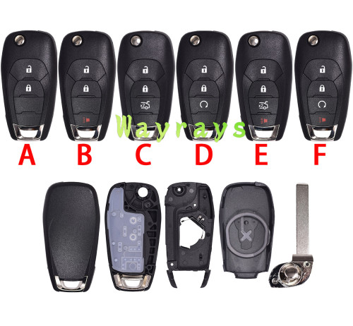 For Chevrolet key shell without logo