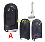 For Chrysler key shell with CY24 blade with rectangle logo place