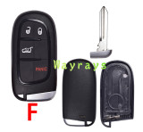For Chrysler key shell with CY24 blade without logo
