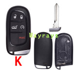 For Chrysler key shell with CY24 blade without logo