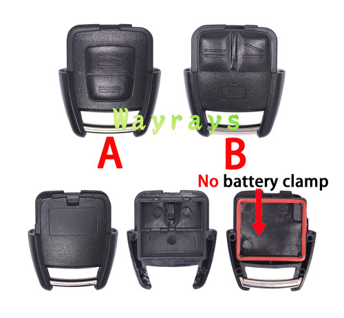 [No battery clamp] [Without blade] For Opel key shell part without logo
