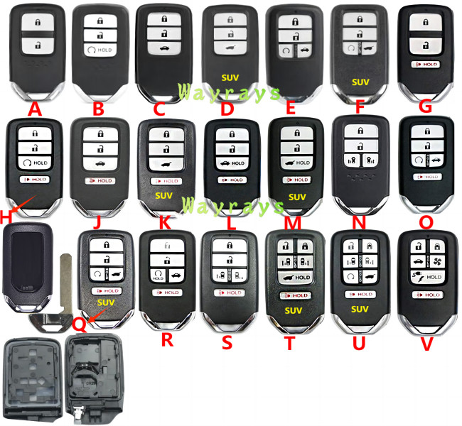 For Honda key shell  without logo or with OEM logo place,