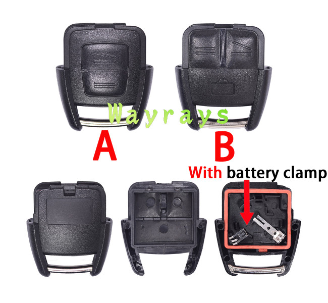 [With battery clamp] [Without blade] For Opel key shell part without logo