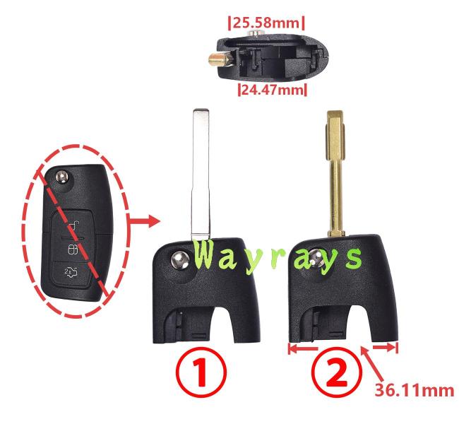 [Only key blade] For Ford Focus Mondeo flip key head,use for our key shell