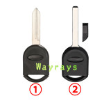For Ford transponder key shell without chip with logo place