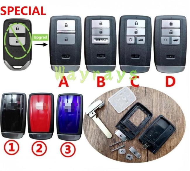 For Honda modified key shell with OEM logo place
