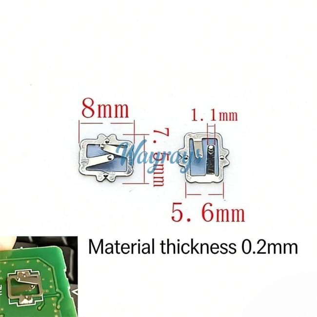 For Car remote controls battery clamp,Pls carefully verify the size! If the size is wrong, pls don't buy.If you wish to make a bulk purchase, please contact Sales.