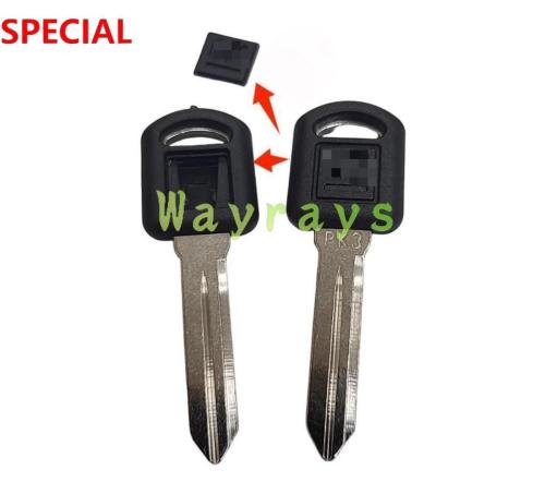 For Buick GMC PK3 transponder key shell without chip with OEM logo place