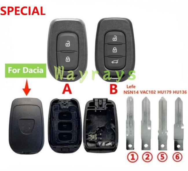 For Renault key shell  with Dacia logo place