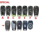 For Chverolet key shell with OEM Cross logo place