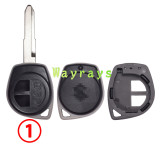 [Only the key shell part][Suitable for use with electronic chips] For Suzuki key shell with OEM logo place
