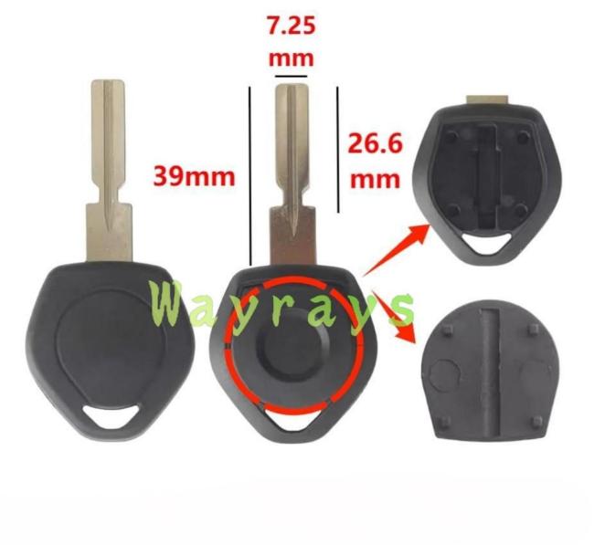 For Bmw old transponder key shell with logo place,don't have this type of logo