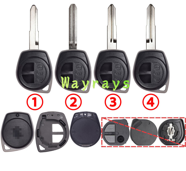 [Only the key shell part][Suitable for use with electronic chips] For Suzuki key shell with OEM logo place