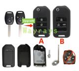 For Honda modified key shell without logo place