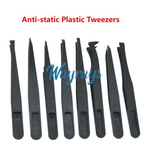 Black Anti-static Plastic Tweezers for Electronics Repair