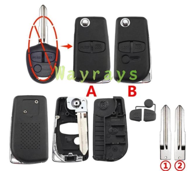 For Mitsubishi Grandis Outlander modified key shell with logo place
