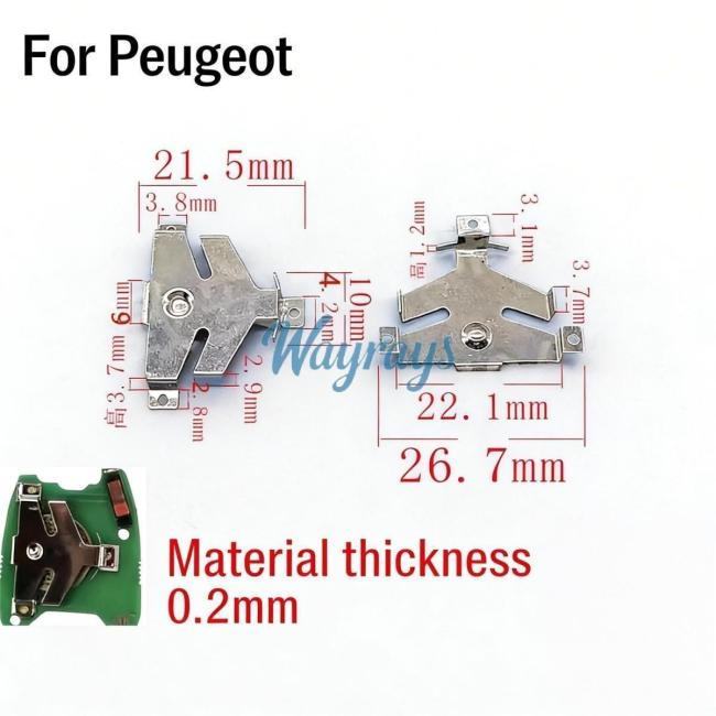 For Puegeot Car remote controls battery clamp,Pls carefully verify the size! If the size is wrong, pls don't buy.If you wish to make a bulk purchase, please contact Sales.