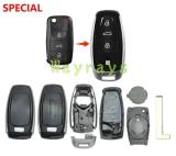For VW 202AJ modified key shell with OEM logo place