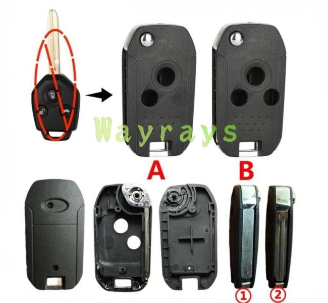 For old Subaru forester Legacy outback modified key shell with logo place