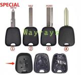 For Peugeot transponder key shell with OEM logo place