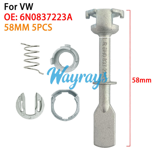 For VW door lock cylinder accessories, 58mm, 5-piece repair kit tool OE:  6N0837223A