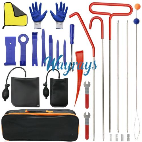 Stainless Steel Tool Extension Rod & Car Emergency Door Repair Tool Combo Set