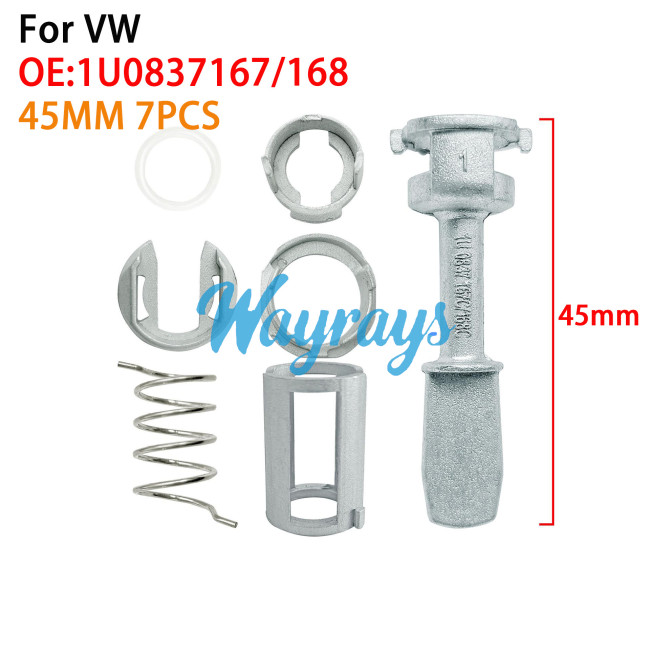 For VW Golf lock cylinder parts 7-piece repair kit tool OE：1U0837167/168