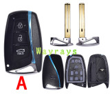 For Hyundai key shell use for install original board  with oval logo place
