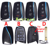 For Hyundai key shell use for install original board  with oval logo place