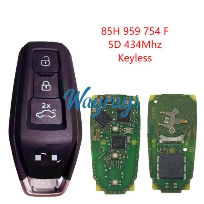 Original for 2025+ Audi 85H 959 754 F 5D chip with 434Mhz keyless 3 button remote key